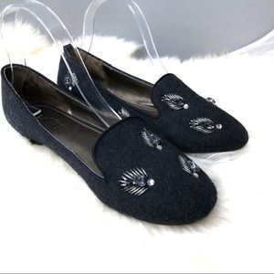 Ann Taylor embezzled gray loafers  size 7.5 M
